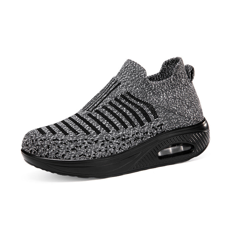 Damen nan gestrickter Schlupf-Walking-Sneaker mit anatomischer Pronationsstütze, Luftpolster-Zwischensohle und sockenähnlichem Schaft Echo Archiv