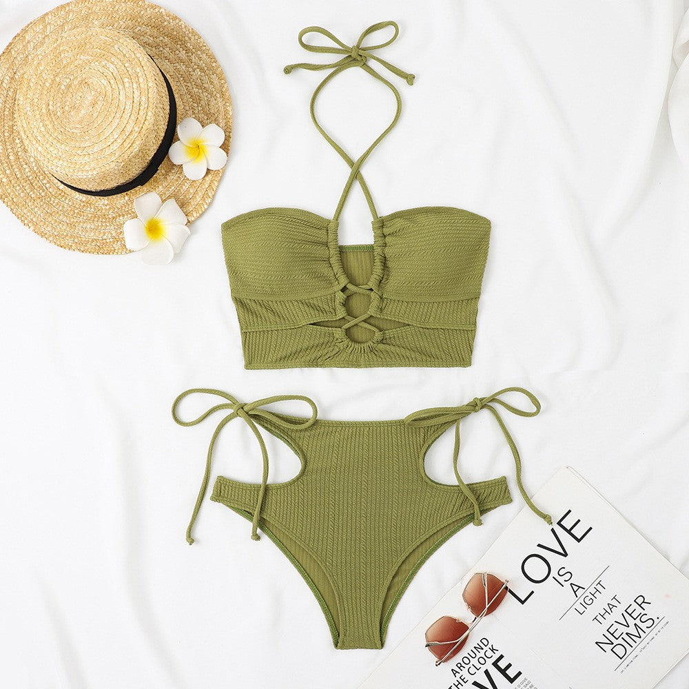 Damen Bikini-Set mit raffiniertem Rippendesign und verstellbarem Bindesystem Echo Archiv