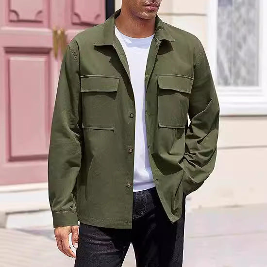 Herren lässige Utility-Jacke mit praktischen Taschen und modernem Schnitt Echoarchiv