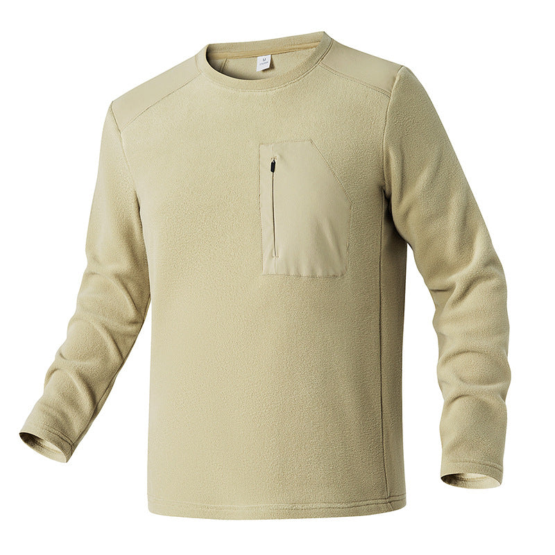 Herren Thermofleece-Pullover mit Brust-Reißverschluss und technischem Rundhalsausschnitt Echo Archiv