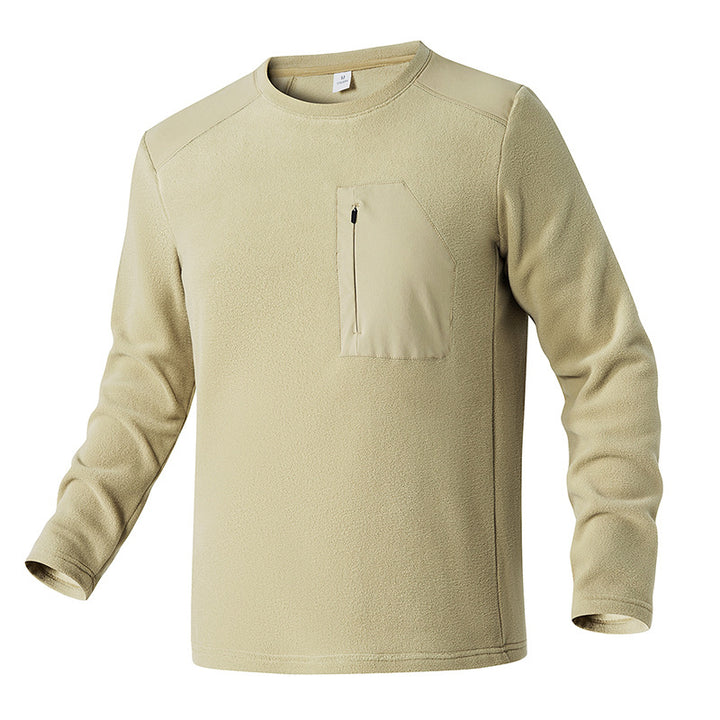 Herren Thermofleece-Pullover mit Brust-Reißverschluss und technischem Rundhalsausschnitt Echo Archiv