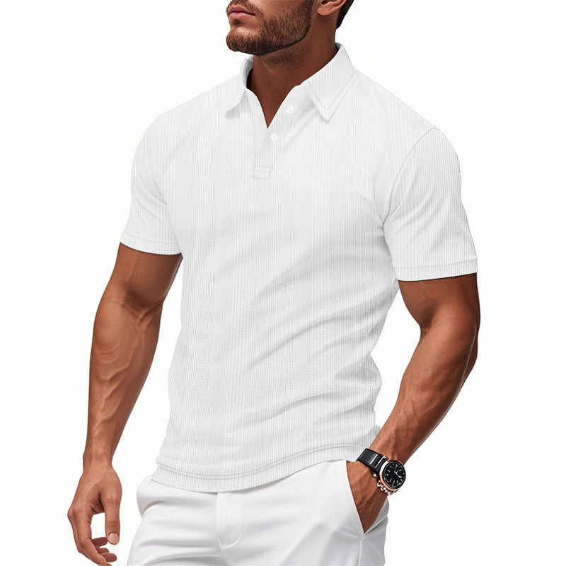 Herren modisches Polohemd mit strukturiertem Design und modernen Akzenten Echoarchiv