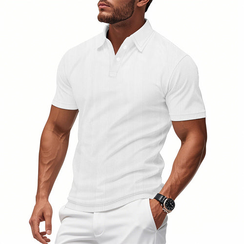 Herren modisches Polohemd mit strukturiertem Design und modernen Akzenten Echoarchiv
