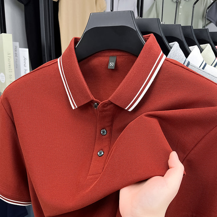 Herren sportliches Poloshirt mit strukturiertem Piqué-Stoff und modernem Kragen Echoarchiv