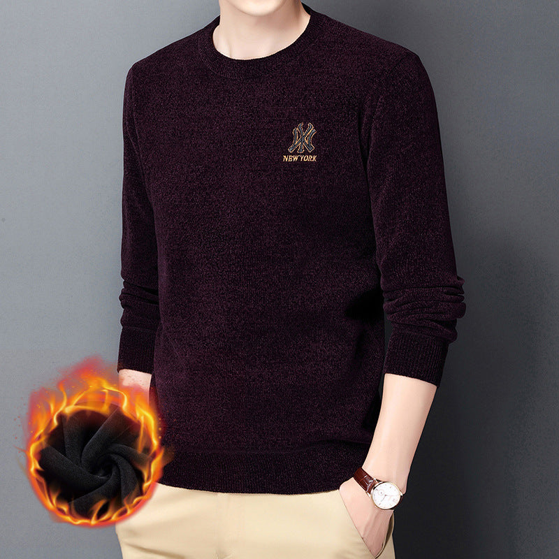 Herren hochwertiger Rundhals-Pullover aus weichem, wärmendem Material Echoarchiv
