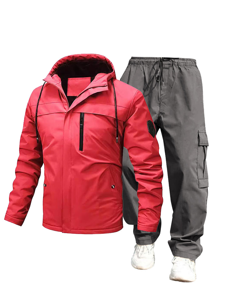 Herren Wetterfeste Outdoor-Jacke und Cargo-Hose Echo Archiv