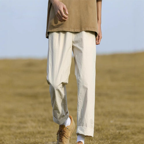 Herren lässige Chinohose mit umschlagbarem Saum Echoarchiv
