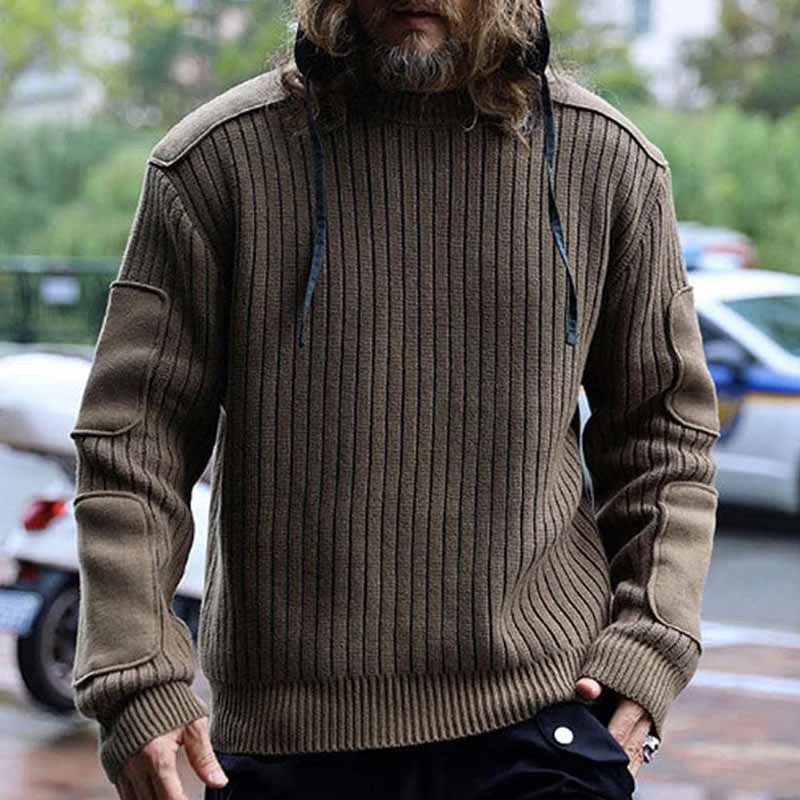 Herren Strickpullover mit Struktur und Kapuze Echoarchiv
