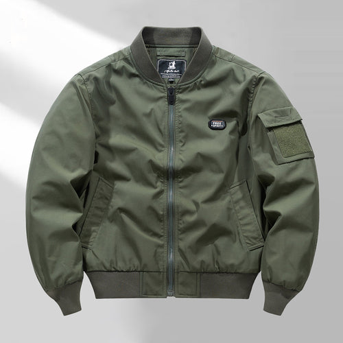 Herren Kurzblouson im Aviator‑Minimalstil mit Multifunktions‑Ärmeltasche Echoarchiv