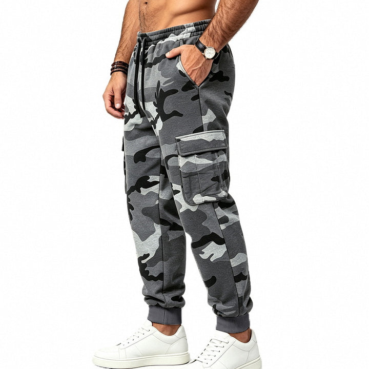 Herren Cargojogginghose mit elastischem Bund, mehreren Taschen und sportiver Passform Echoarchiv
