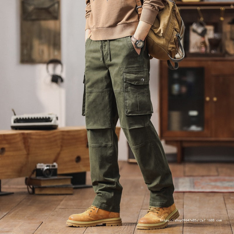 Herren Robuste Relaxed-Fit Cargohose mit verstärkten Knien und Mehrfach-Taschen Echo Archiv