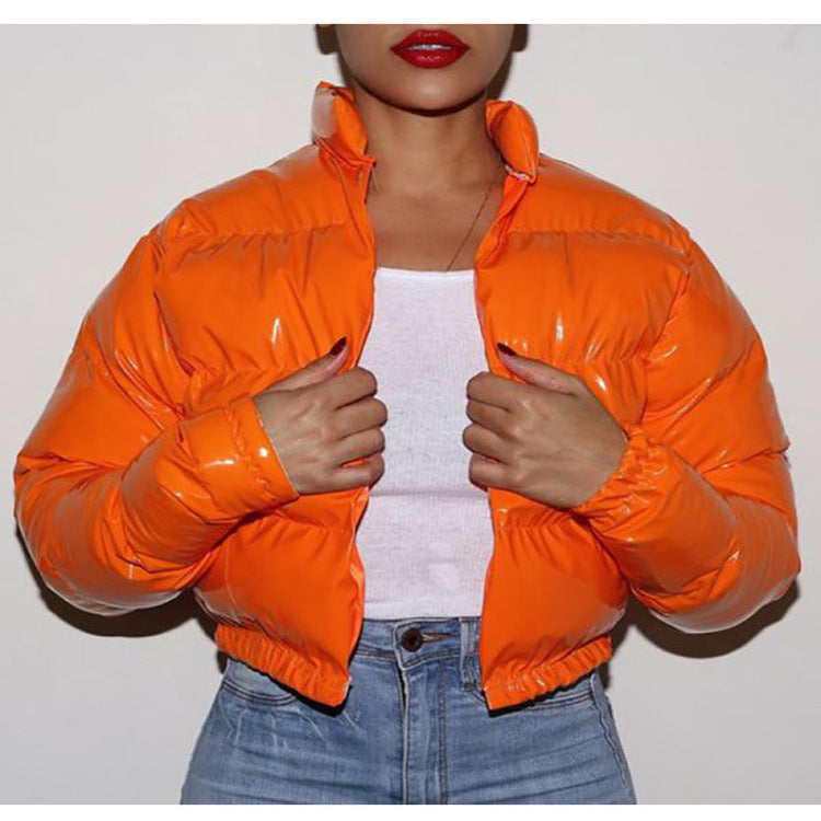Damen glänzende Steppjacke Echoarchiv