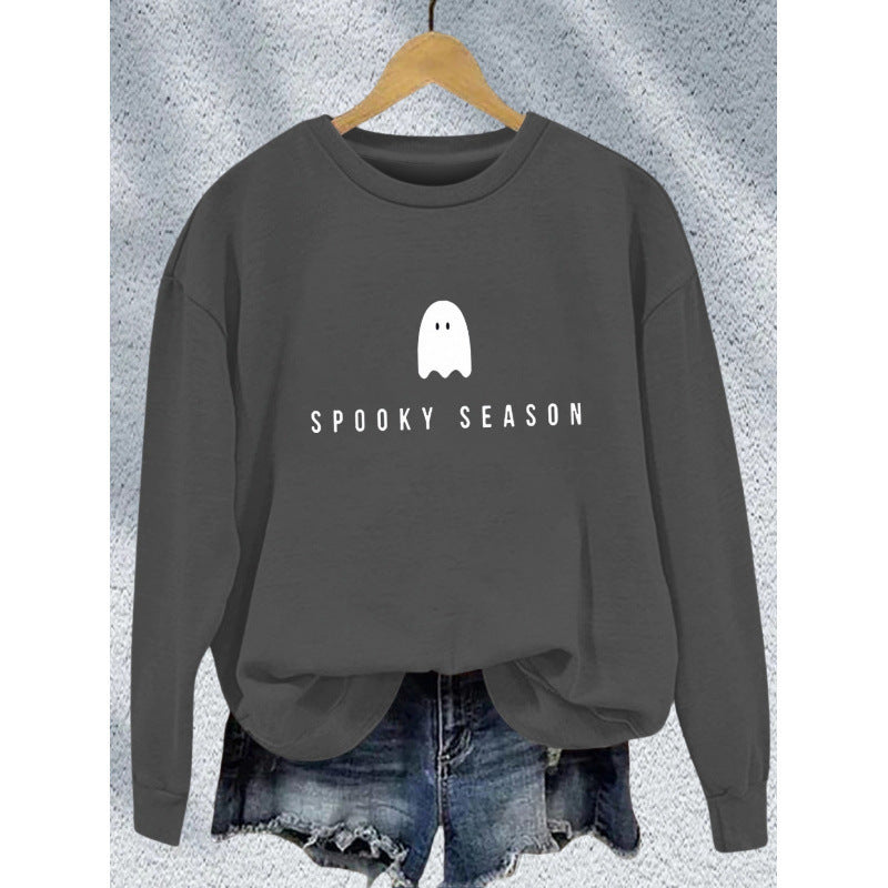 Unisex nan lässiges Halloween Sweatshirt mit Gespenst-Print und Oversize-Schnitt Echo Archiv