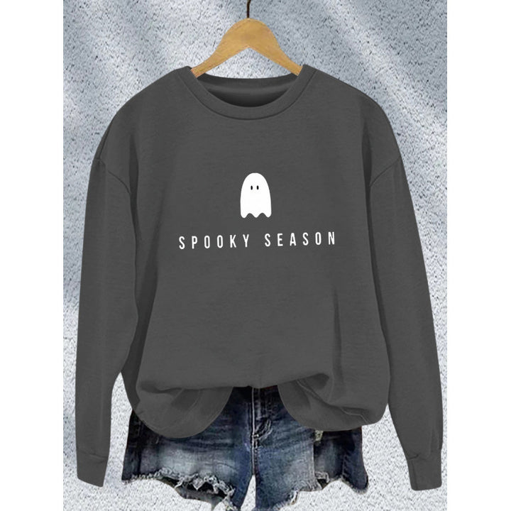 Unisex nan lässiges Halloween Sweatshirt mit Gespenst-Print und Oversize-Schnitt Echo Archiv