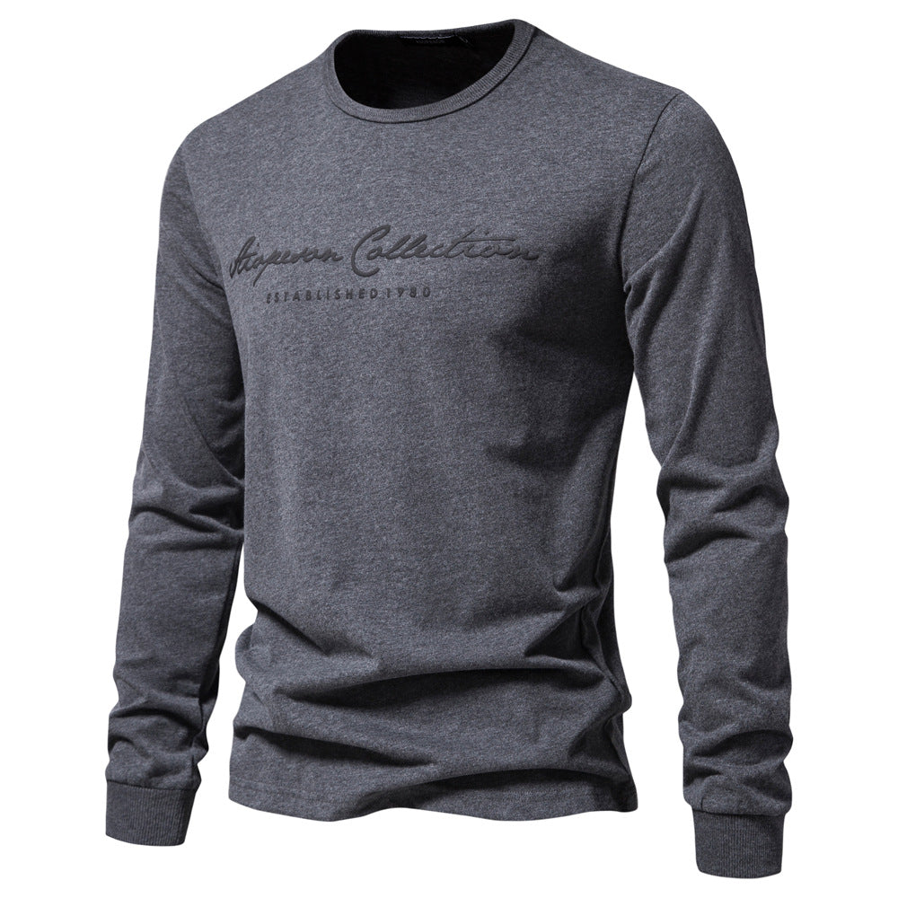 Herren Langarmshirt mit zeitgemäßer Schriftzug Echoarchiv