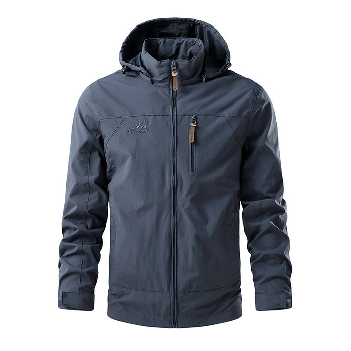 Herren Leichte Windjacke mit abnehmbarer Kapuze Echo Archiv