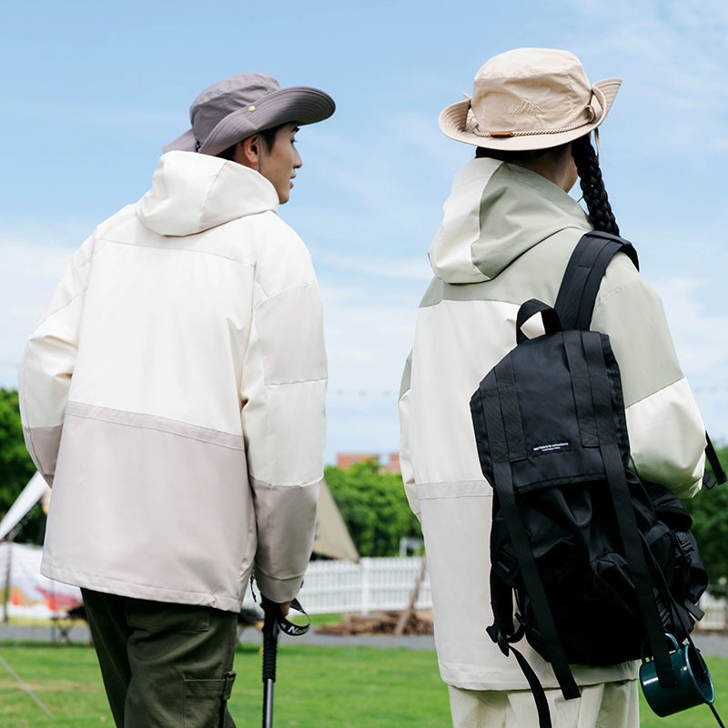 Damen zweilagige atmungsaktive Outdoor- und Trekkingjacke mit verstellbarer Kapuze Echoarchiv