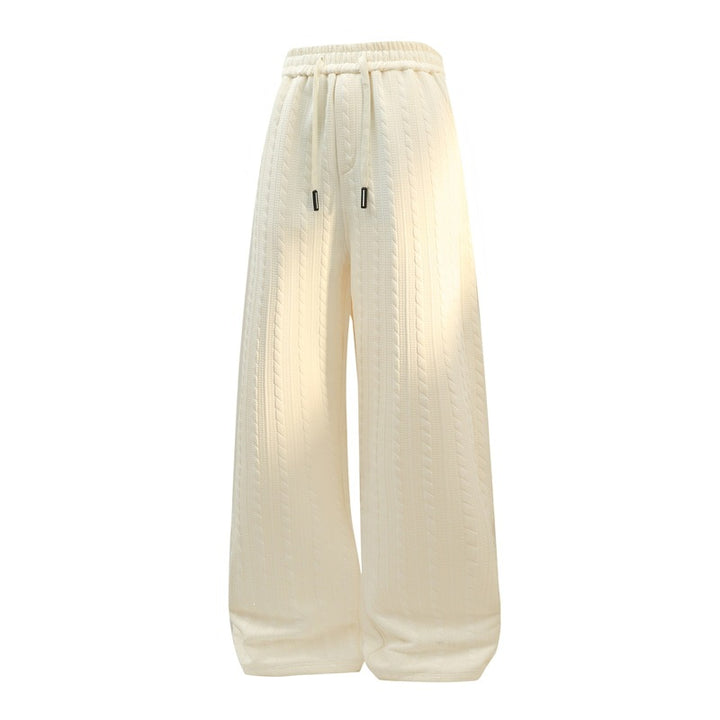 Damen Weite Strick-Loungehose mit Zopfmuster, Kordelbund & Relaxed-Silhouette Echoarchiv