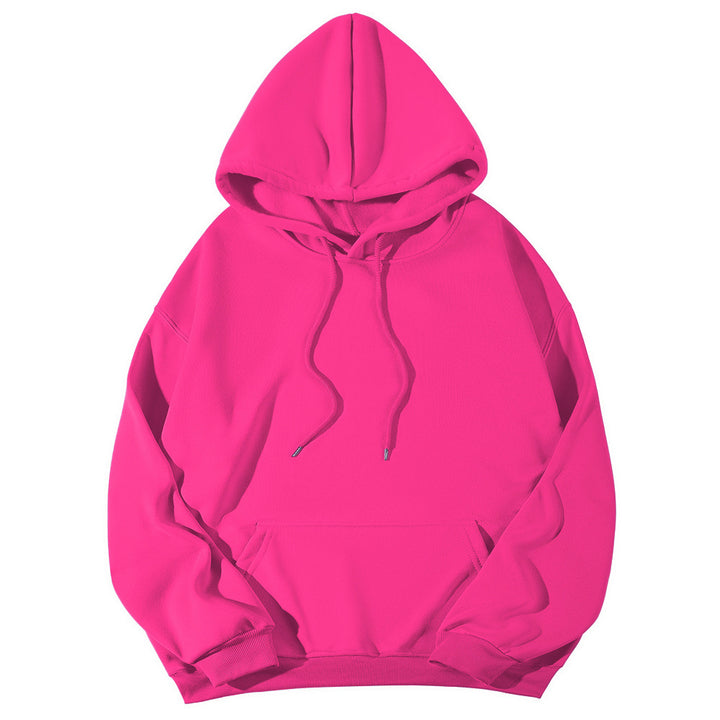Unisex minimalistischer Kapuzenpullover mit verlängertem Rücken und Kängurutasche Echo Archiv