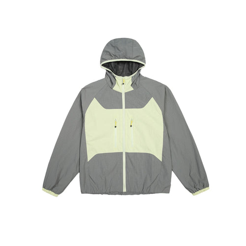 Unisex Leichte Kapuzen-Windjacke mit Ripstop‑Material, Colourblock‑Einsätzen und Fronttaschen Echoarchiv