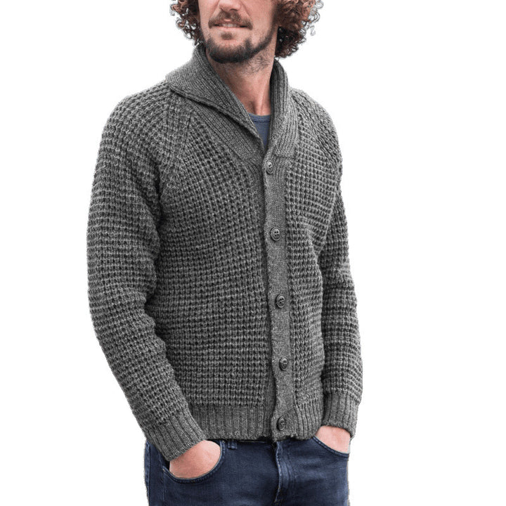 Herren Strickjacke mit feinem Strukturdesign und praktischen Knöpfen Echoarchiv