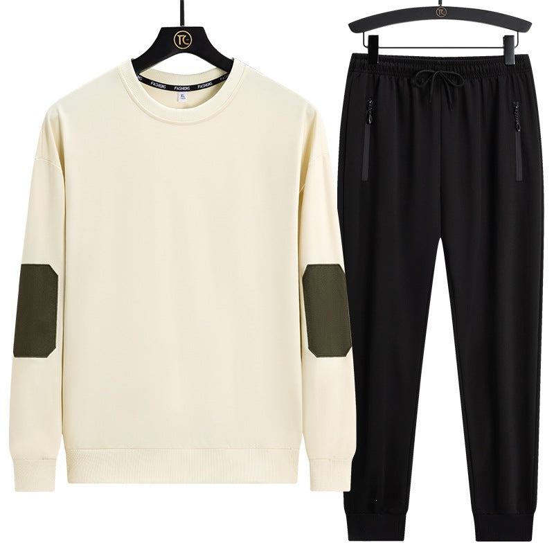 Herren Sportives Lounge-Set aus Funktionsfleece mit Ellenbogenpatches & Reißverschlusstaschen Echoarchiv