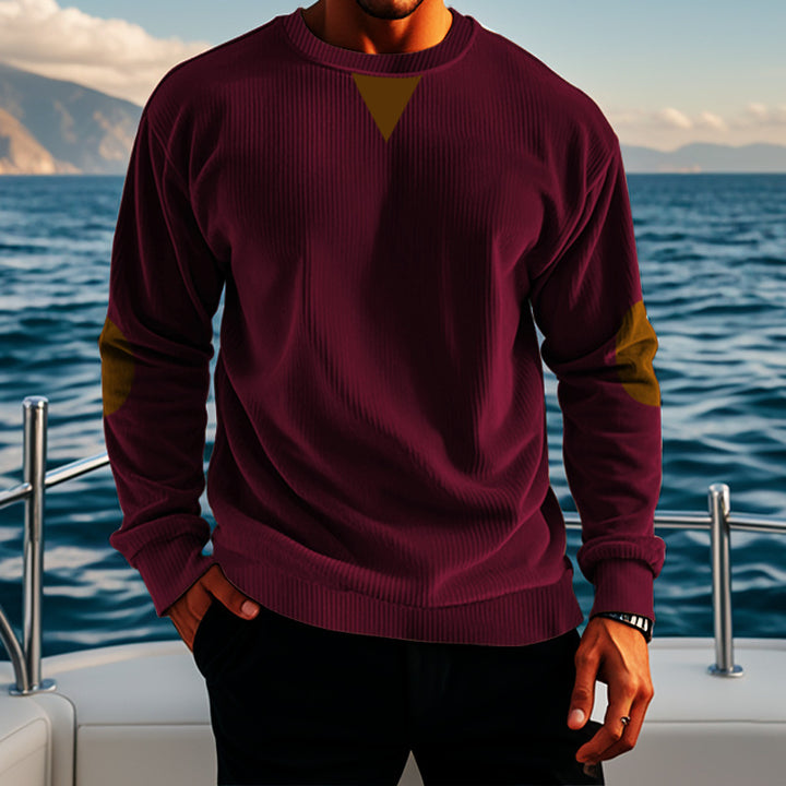 Herren eleganter Strickpullover mit modernen Akzenten Echoarchiv