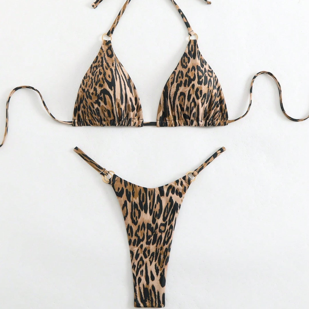 Damen Tiermuster Triangel-Bikini Echo Archiv
