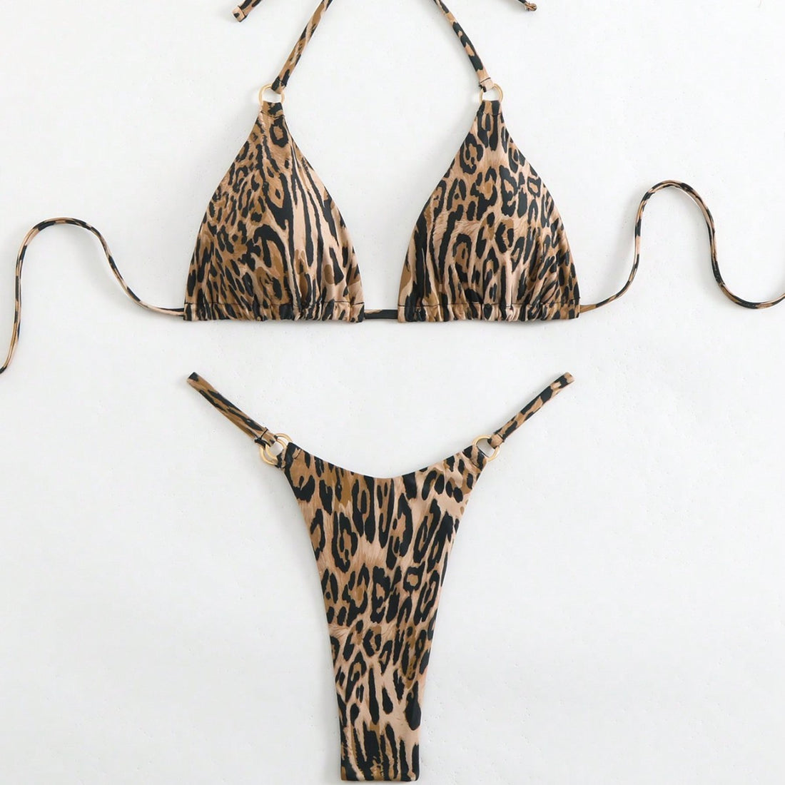 Damen Tiermuster Triangel-Bikini – Maréssa