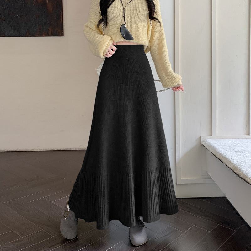 Damen Eleganter plissierter Maxirock Echo Archiv