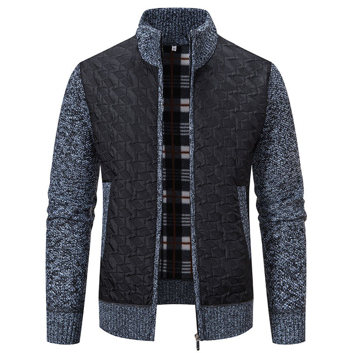 Herren modische Steppjacke mit hohem Kragen und strukturiertem Design Echoarchiv