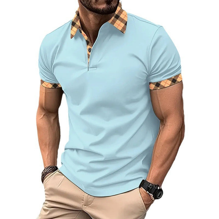 Herren Polohemd mit modernem Karokragen und feuchtigkeitsregulierender Technologie Echoarchiv