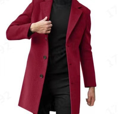 Herren nan schlanker Chesterfield-Mantel mit klassischem Revers, gesteppter Innenfutter und Seitentaschen Echo Archiv