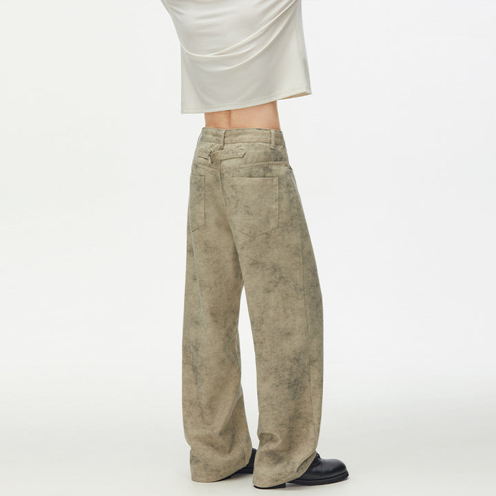 Herren Weite Velours-Optik Marlene‑Hose mit bodenlangem Saum und Relaxed‑Fit Echo Archiv