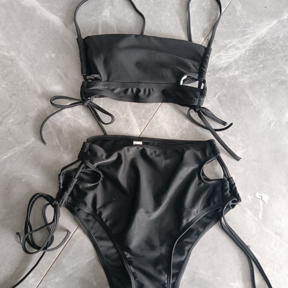 Damen Bikini-Set mit hohem Bund und modischem Knotendetail Echo Archiv