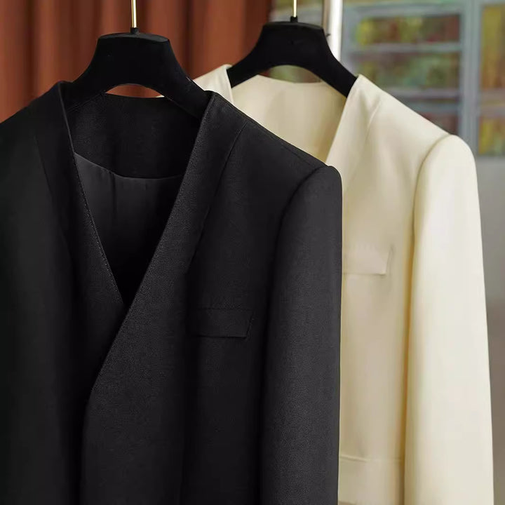 Damen Eleganter Blazer ohne Verschluss Echoarchiv
