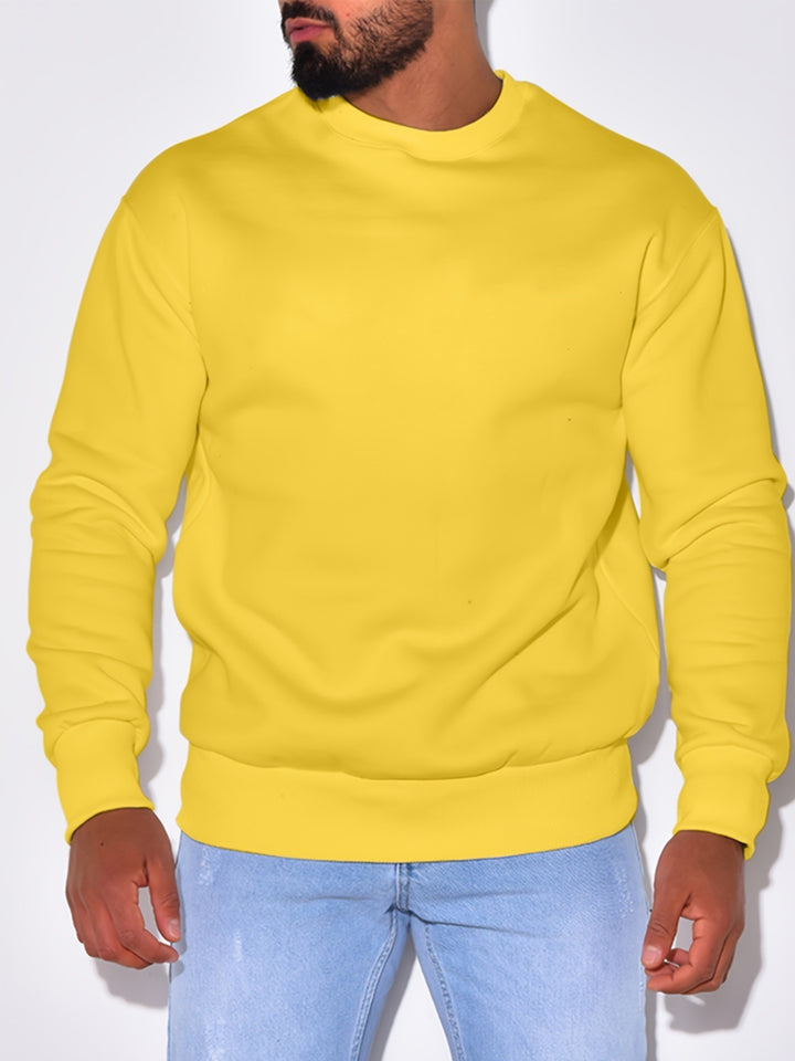 Herren Lässiges Rundhals-Sweatshirt mit Rippbündchen Echoarchiv