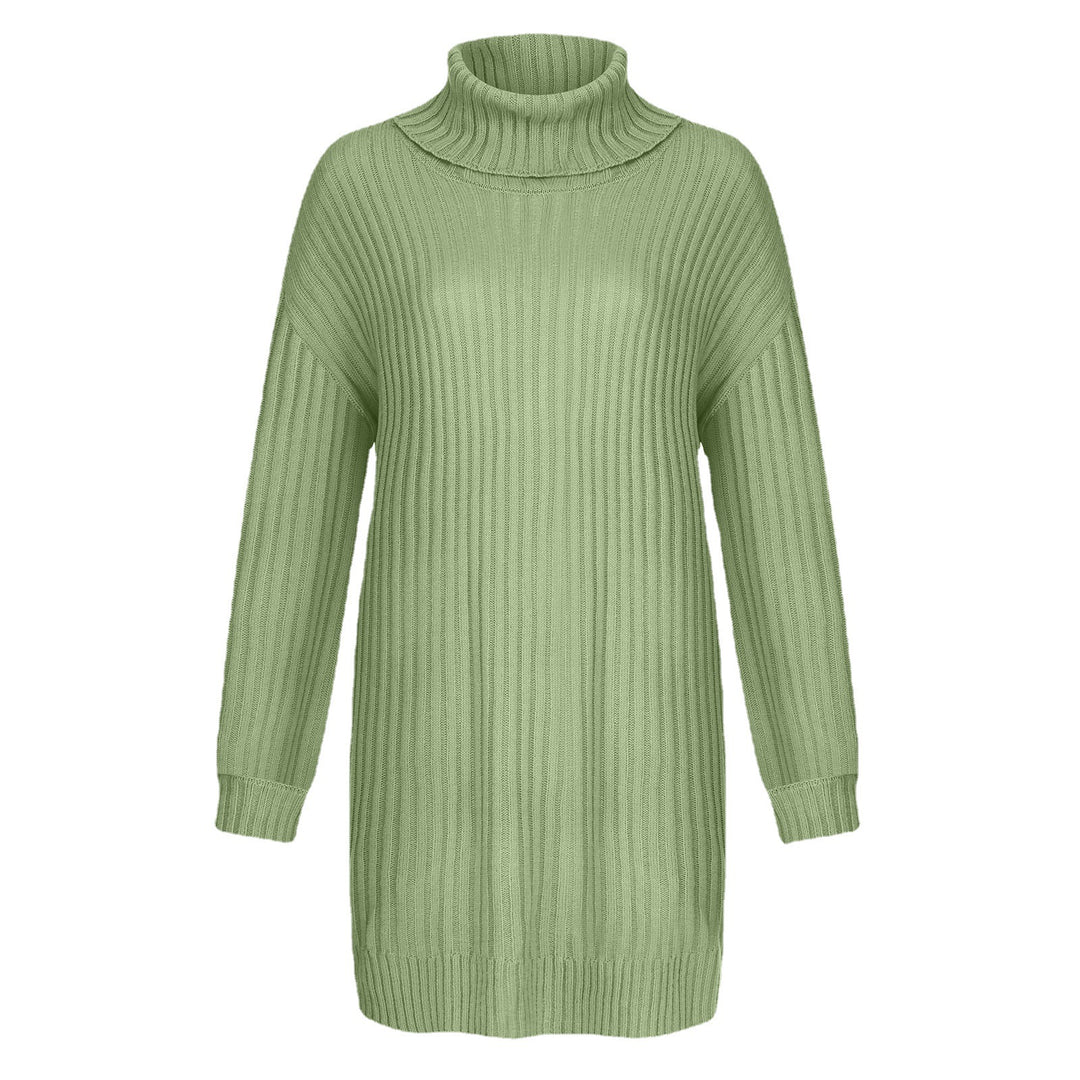 Damen Gerippter Rollkragen-Tunika mit kastigem Oversize-Schnitt Echo Archiv