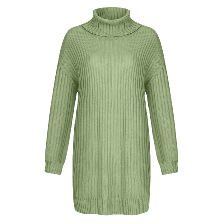 Damen Gerippter Rollkragen-Tunika mit kastigem Oversize-Schnitt Echo Archiv