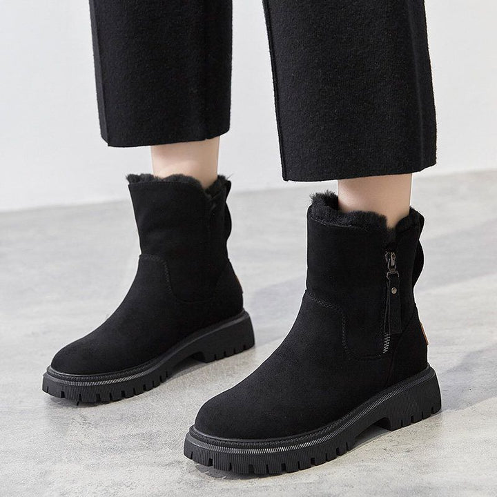 Damen modische Winterboots mit weichem Innenfutter und robustem Profil Echoarchiv