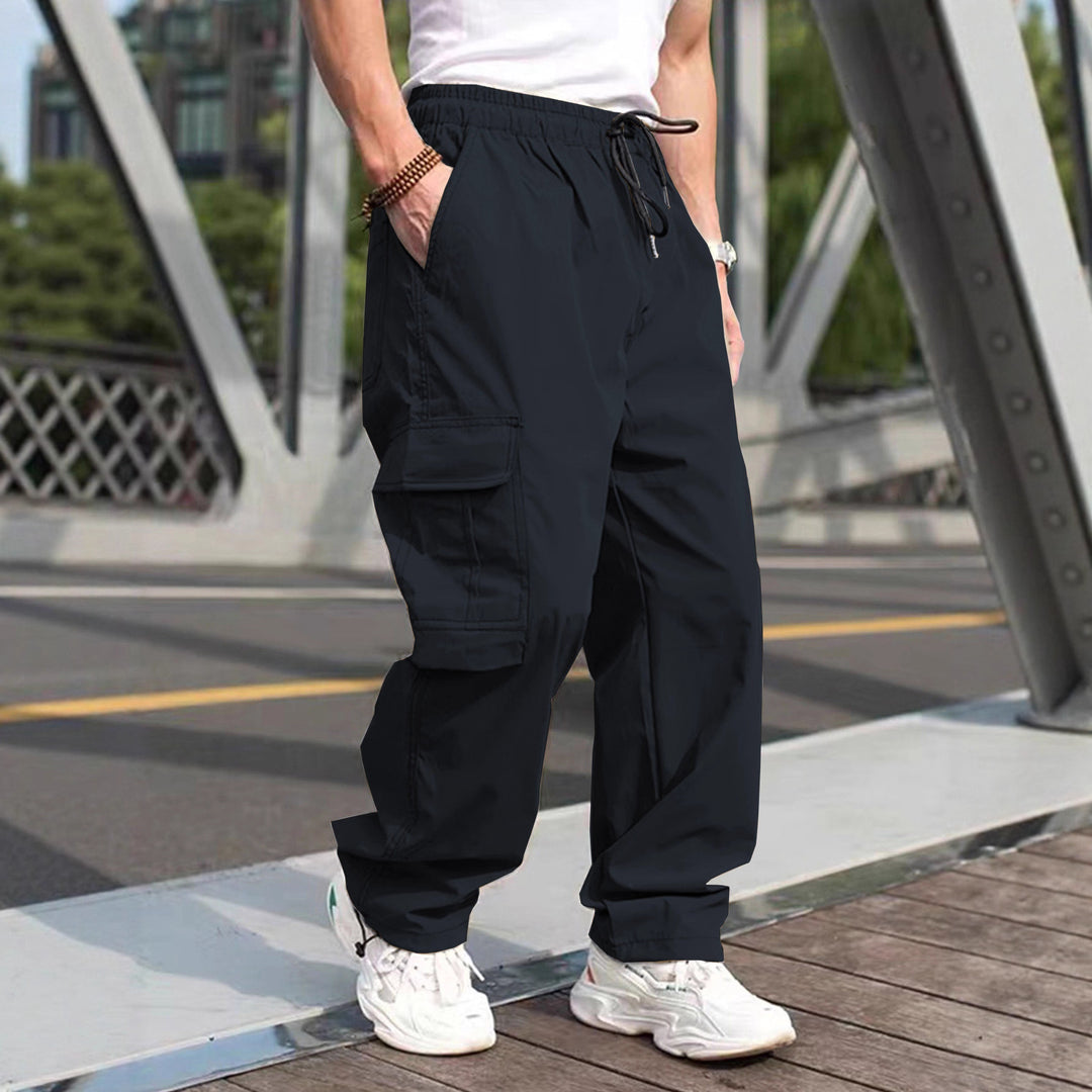 Herren moderne Cargohose mit elastischem Bund und multifunktionalen Taschen Echoarchiv