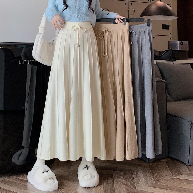 Damen Eleganter und fließender Maxirock Echo Archiv