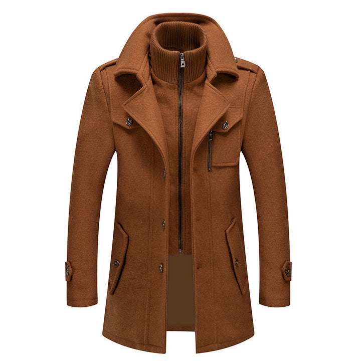 Herren Mantel mit abnehmbarer Strick-Innenjacke und Reverskragen Echo Archiv