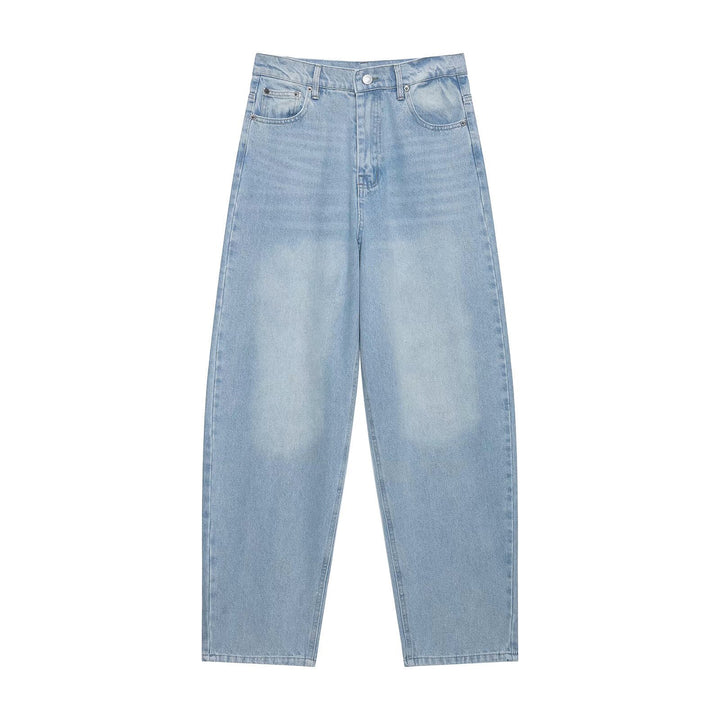 Damen Hochtaillierte kurzgeschnittene Jeans mit weitem Bein aus Denim Echo Archiv