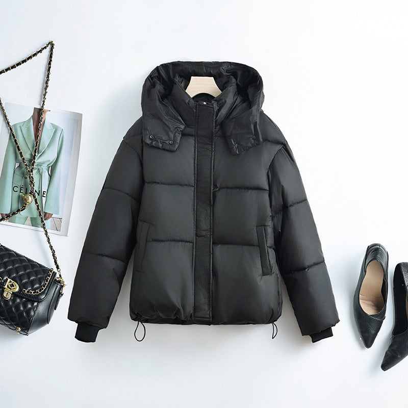 Damen kompakter Thermo-Steppblouson mit hohem Schalkragen, verdeckter Frontleiste und innenliegendem Saumzug – Célinea