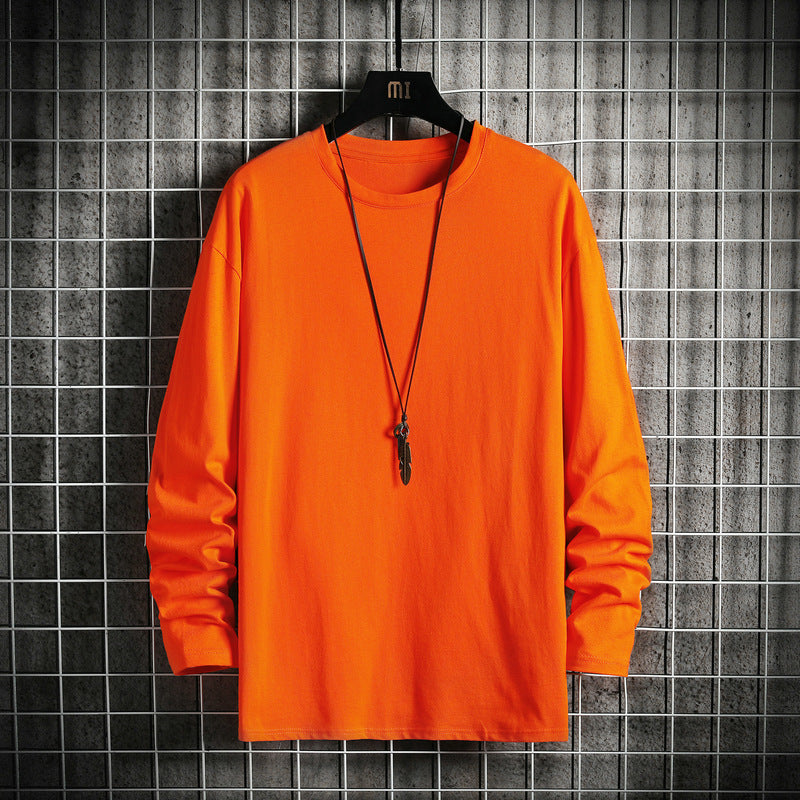 Herren nan lässiges Baumwoll-Basic-Langarmshirt mit Rundhals, Relaxed Fit und verstärkter Saumverarbeitung Echo Archiv