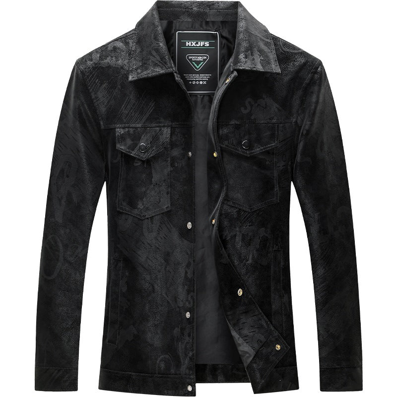 Herren Lässige Wildlederjacke Echo Archiv