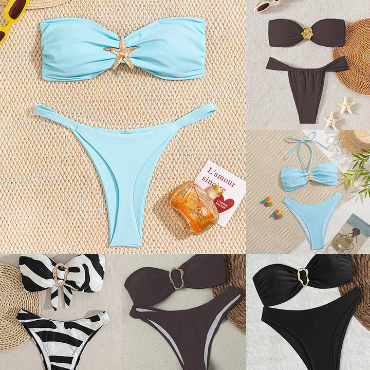 Damen Bandeau-Bikini mit elegantem Verschluss und modischem Design Echo Archiv