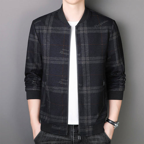 Herren Sportliche Karierte Bomberjacke Echo Archiv