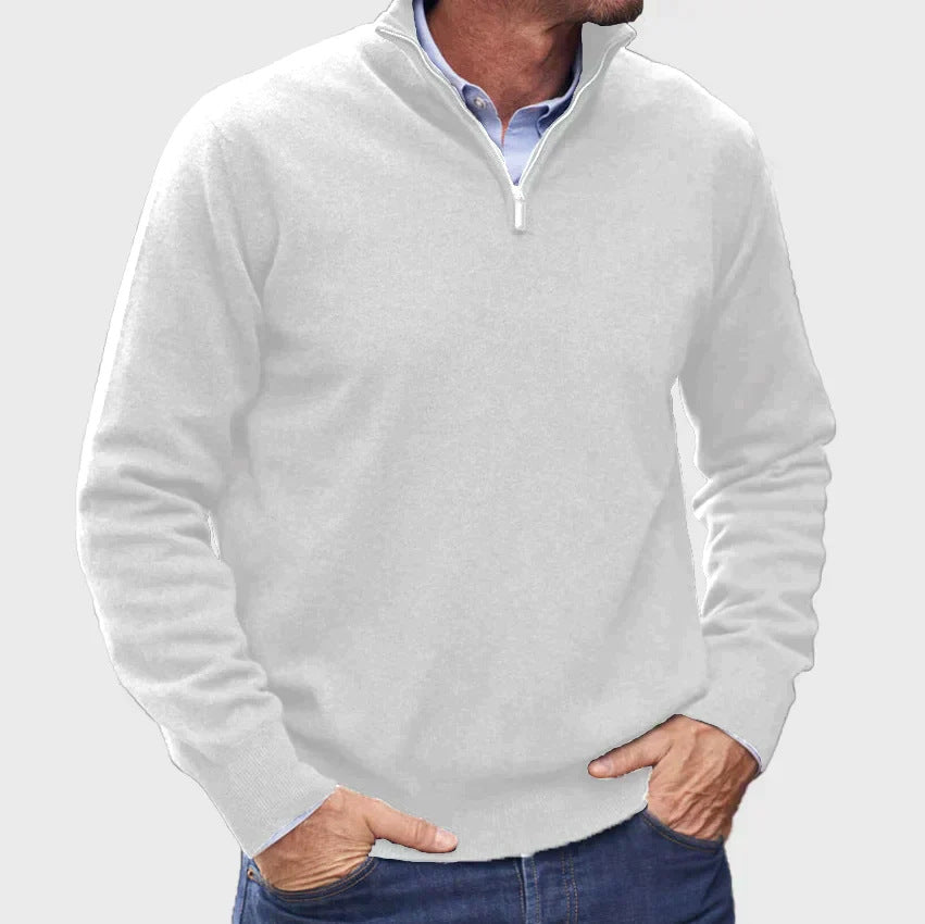 Herren Hochwertiger Strickpullover mit Stehkragen – Norvane
